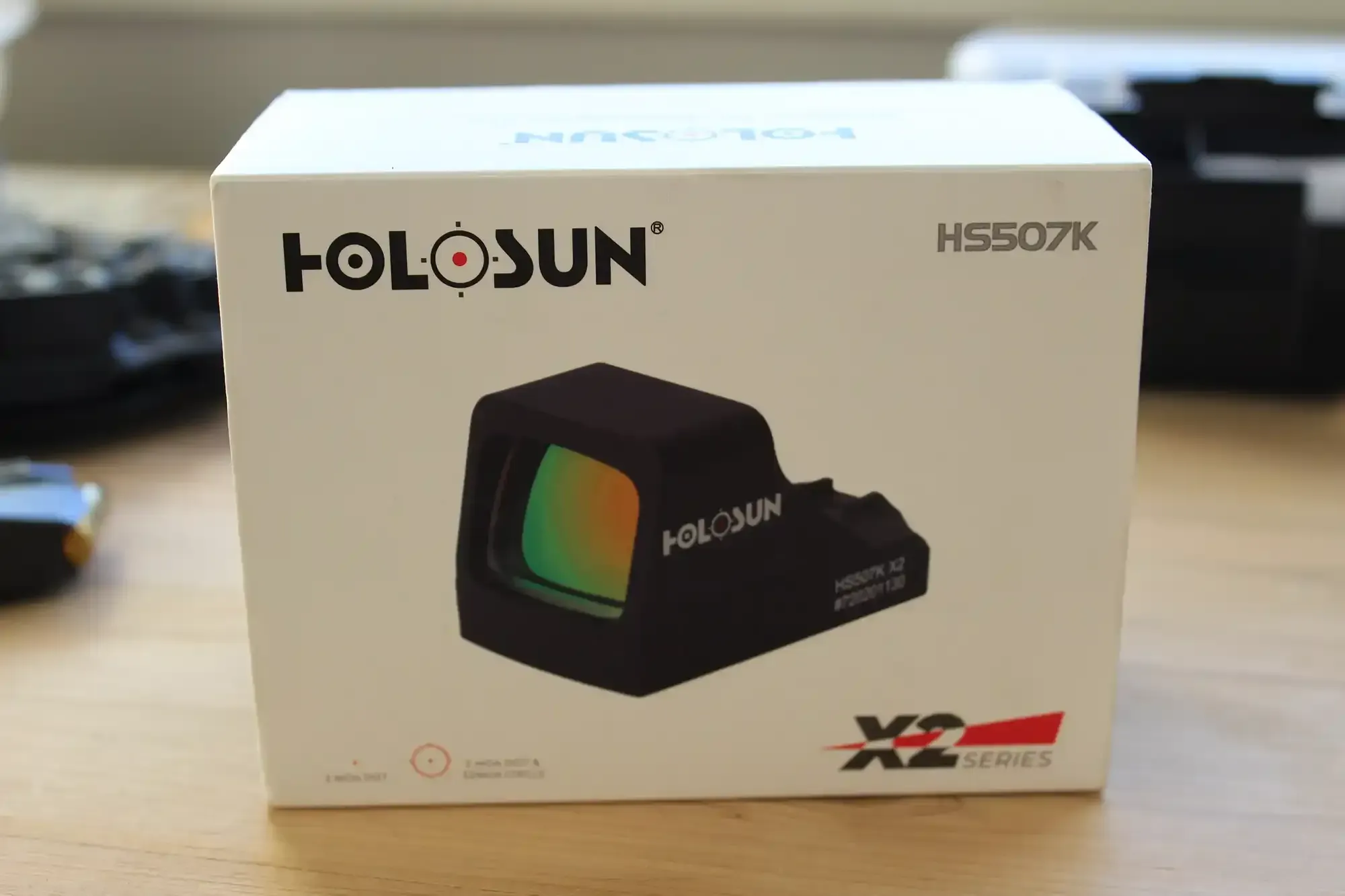 Holosun 507K X2 unboxing - box exterior shown